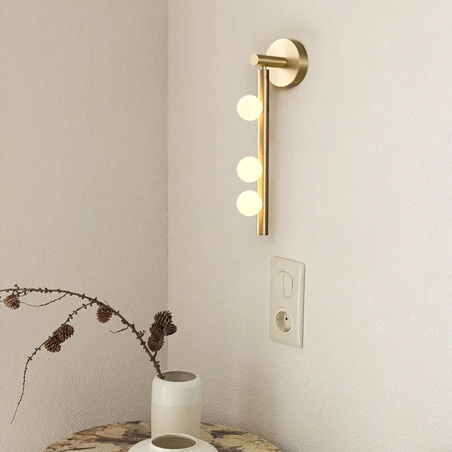 Edge Minimalisme Métal Verre Applique Murale Chambre à Coucher Salon