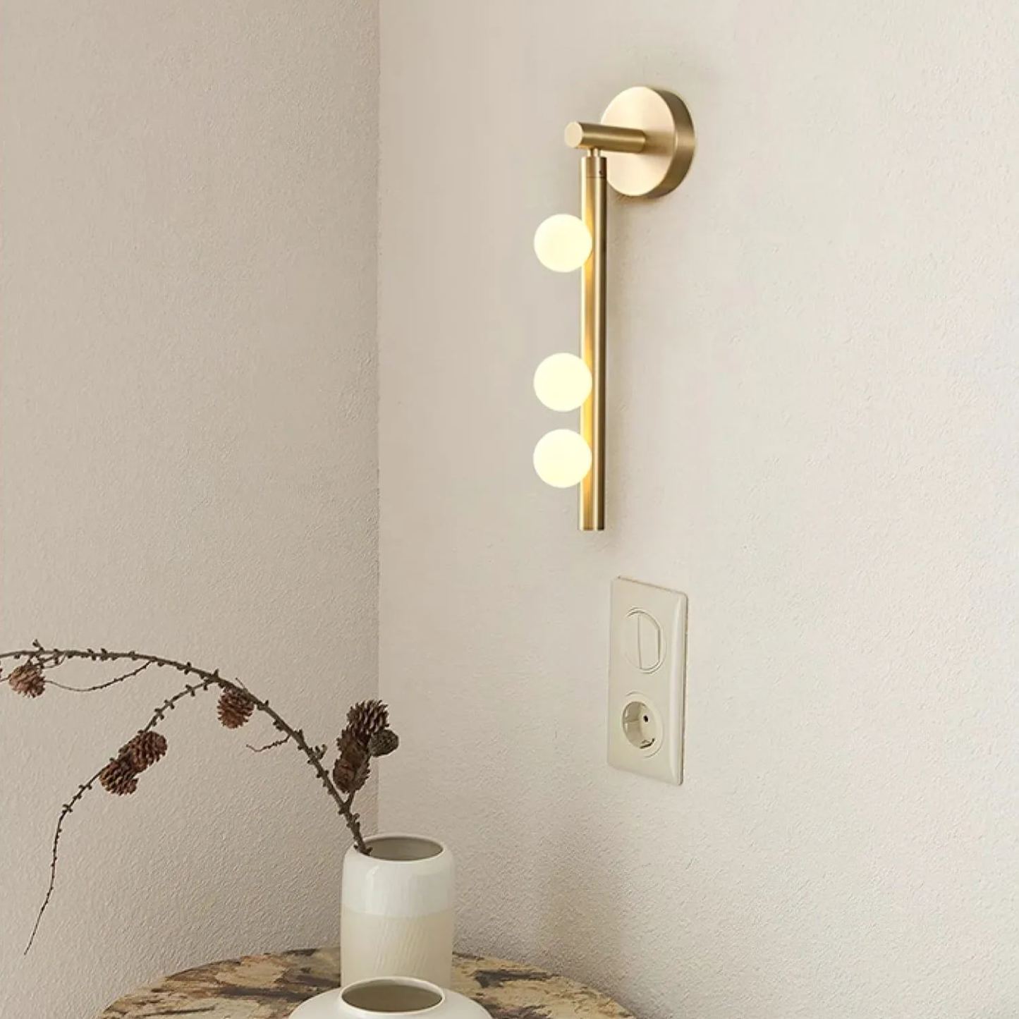 Edge Minimalisme Métal Verre Applique Murale Chambre à Coucher Salon