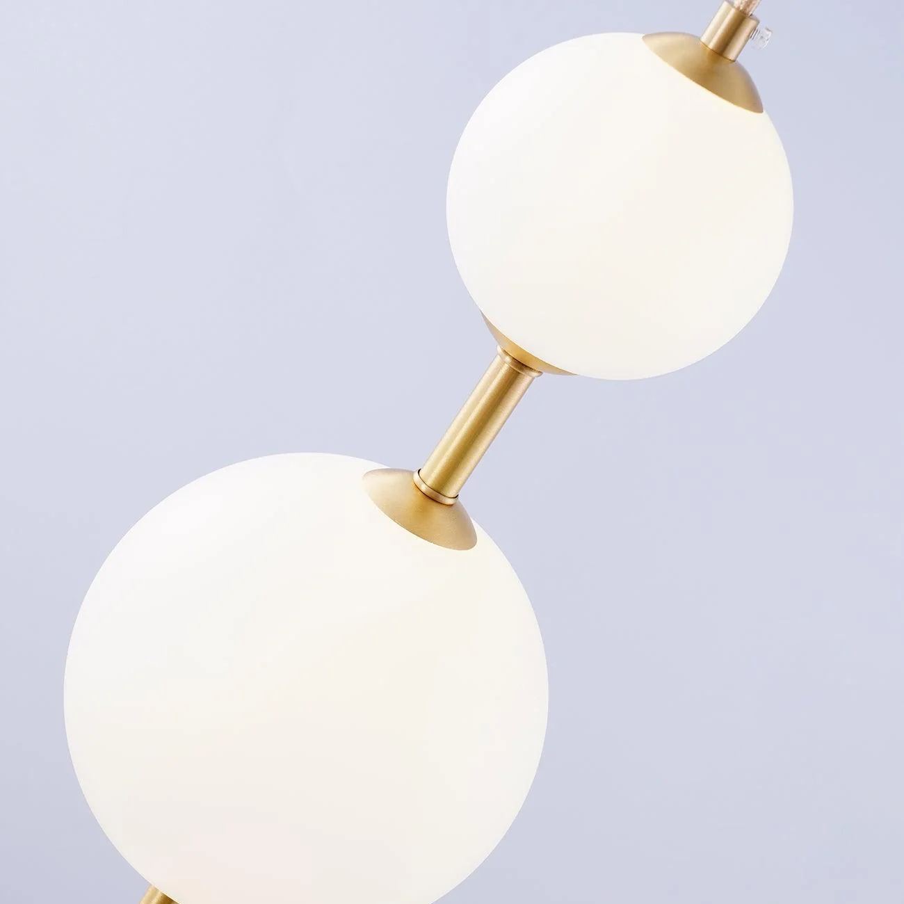 Edge Minimalisme Laiton Noir Métal Verre Suspensions Chambre à Coucher Salon