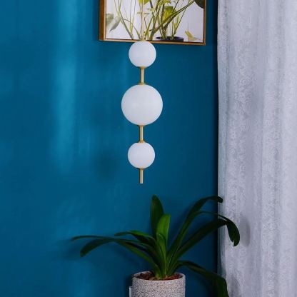 Edge Minimalisme Laiton Noir Métal Verre Suspensions Chambre à Coucher Salon