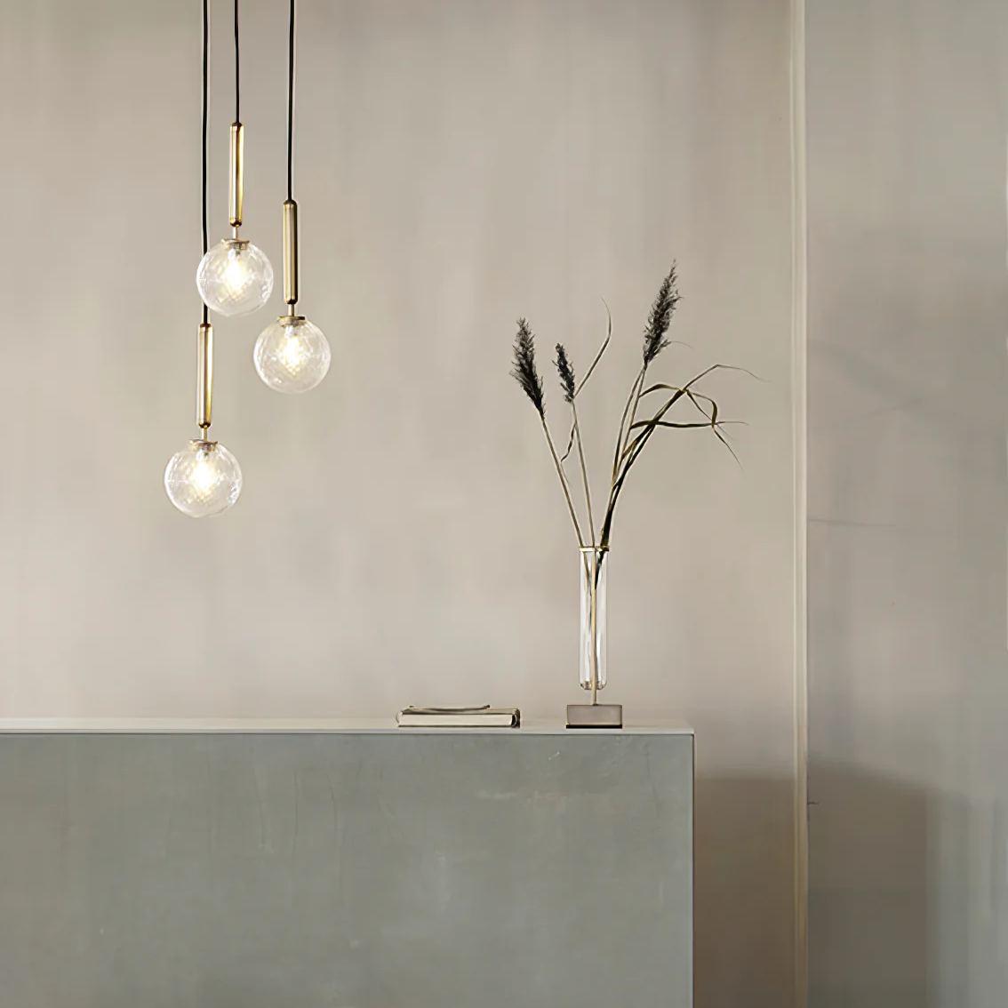 Hailie Minimalisme Métal Verre Suspensions Chambre à Coucher Salon