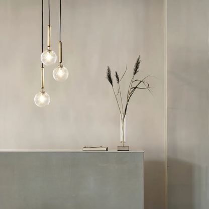 Hailie Minimalisme Métal Verre Suspensions Chambre à Coucher Salon