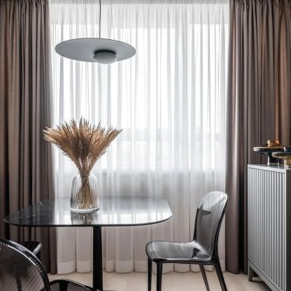 Hailie Moderne Rond Métal Acrylique Suspension Chambre Salle à Manger