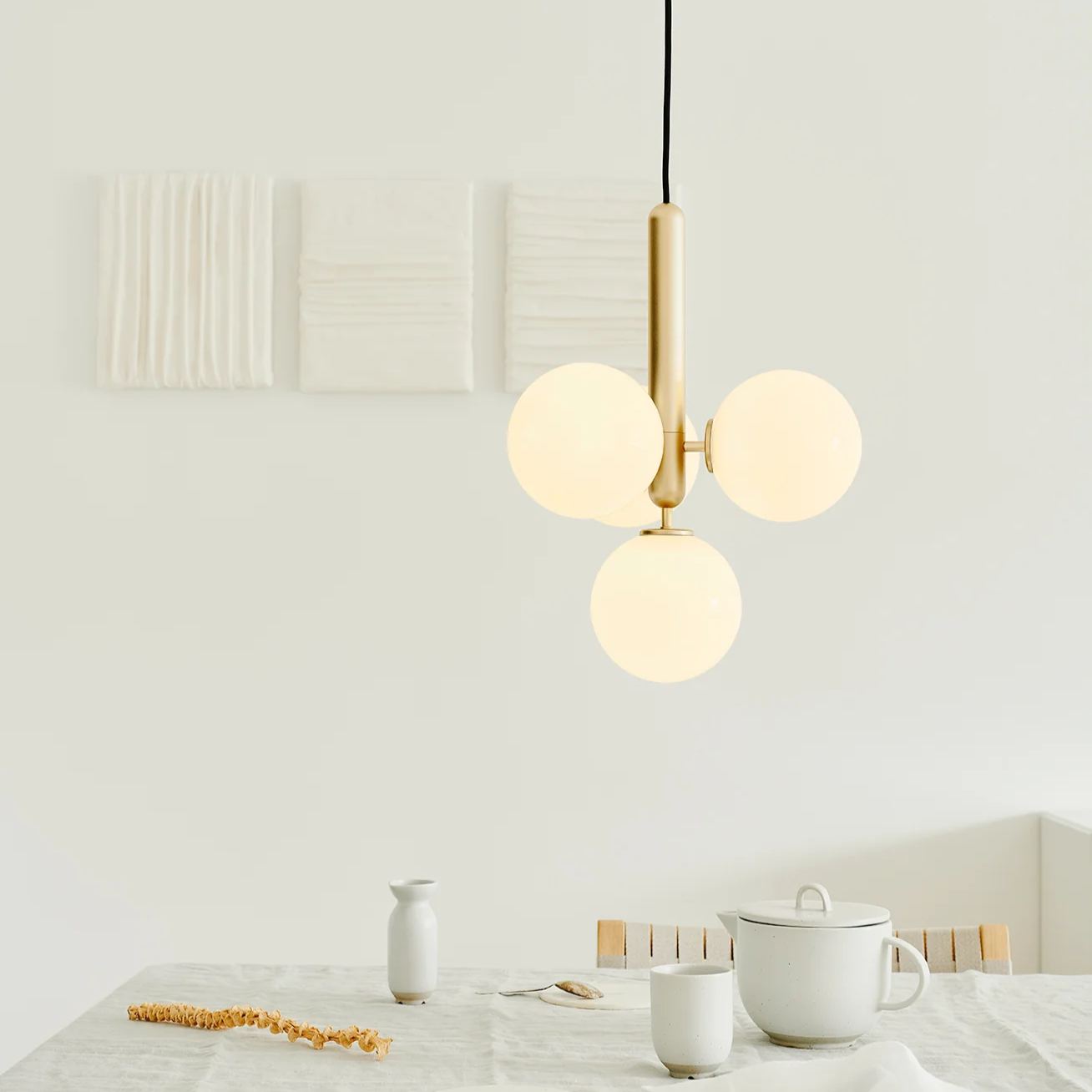 Hailie Minimalisme Métal Verre Suspensions Chambre à Coucher Salon