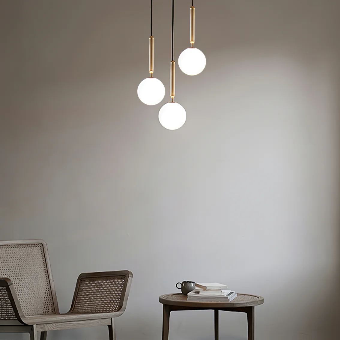 Hailie Minimalisme Métal Verre Suspensions Chambre à Coucher Salon