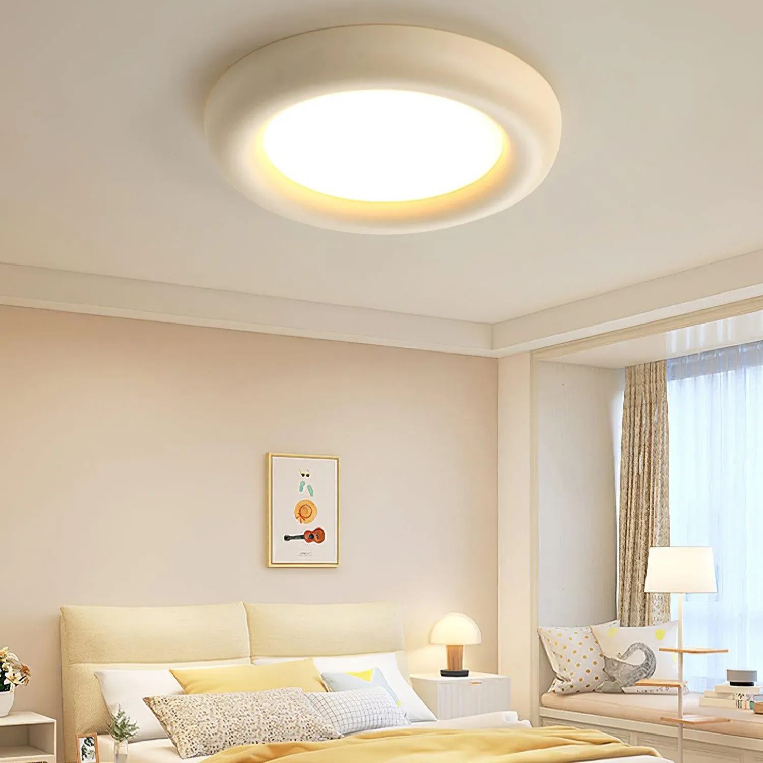 Quinn Moderne Rond LED Acrylique Plafonnier Chambre Salon