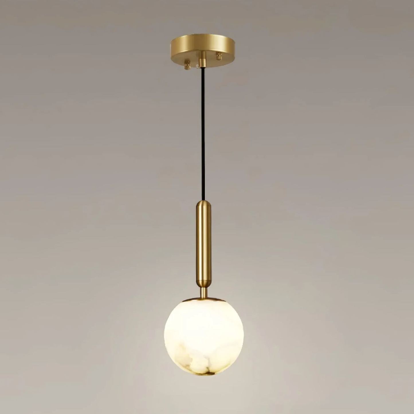 Jade Minimalisme Métal Albâtre Suspensions Chambre à Coucher Salon