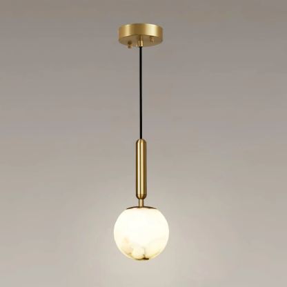 Jade Minimalisme Métal Albâtre Suspensions Chambre à Coucher Salon