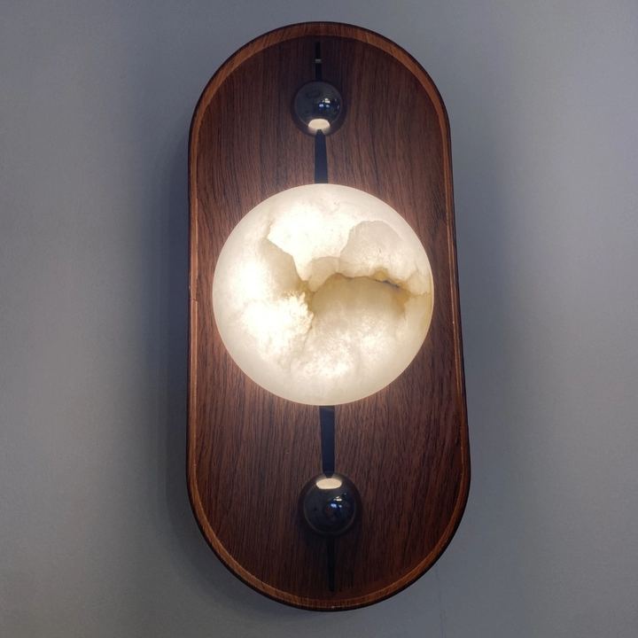 Jade Vintage Métal Albâtre LED Applique Murale Chambre Salle À Manger