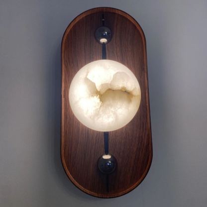 Jade Vintage Métal Albâtre LED Applique Murale Chambre Salle À Manger