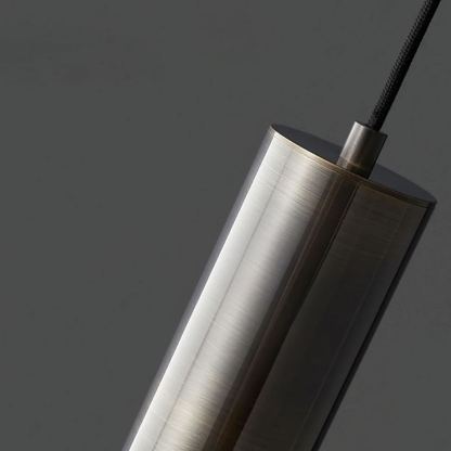 Meza Modern Cylinder Metal Acrylic Pendant Light Bedroom Dining Room