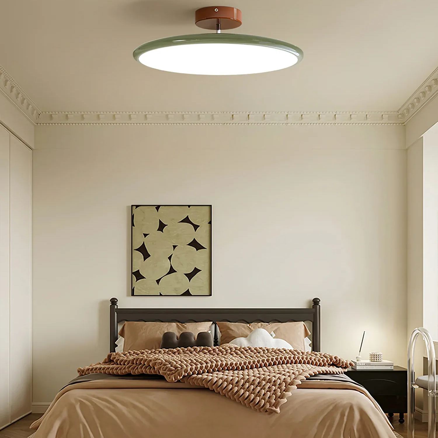 Hailie Minimalisme Métal Acrylique Plafonnier Chambre à Coucher Salon