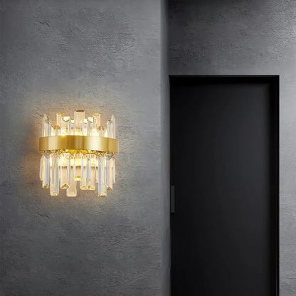 Herbert Classique Urbain Cristal Métal Applique Murale Chambre Salle à Manger