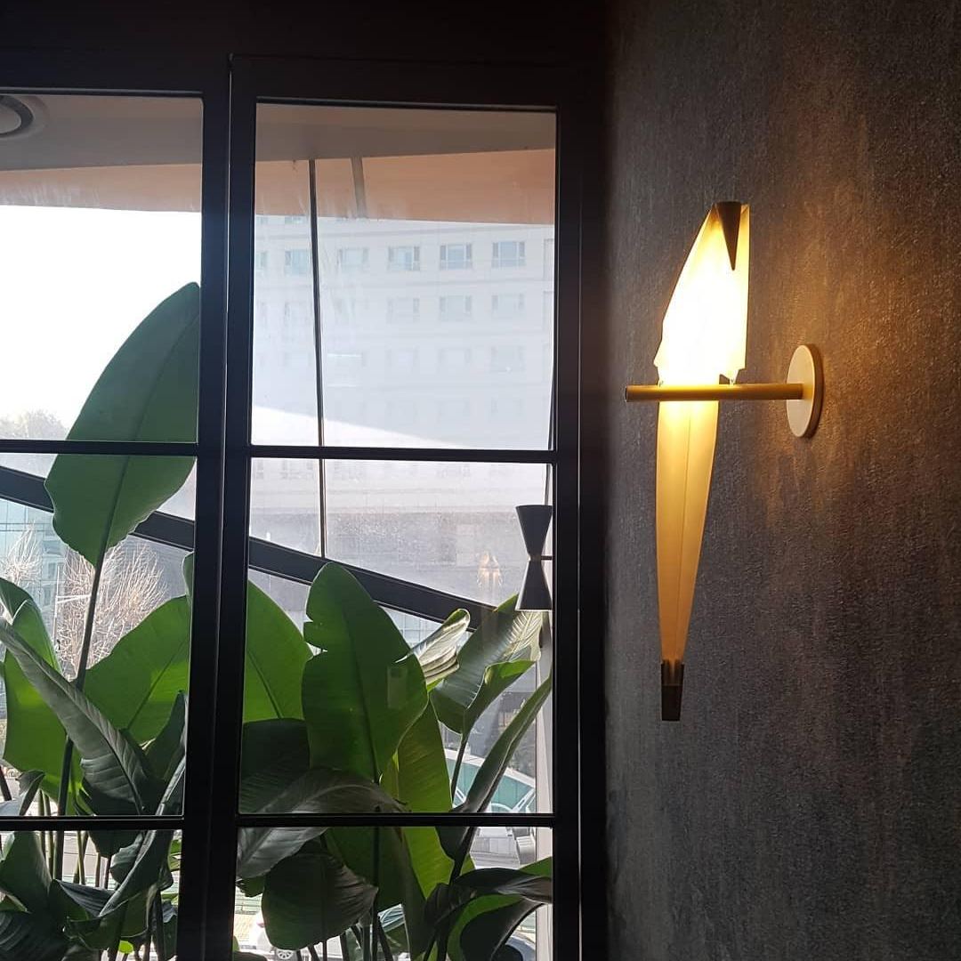 Orr Modern Unusual Bird PC Metal Wall Light Bedroom Study Living Room