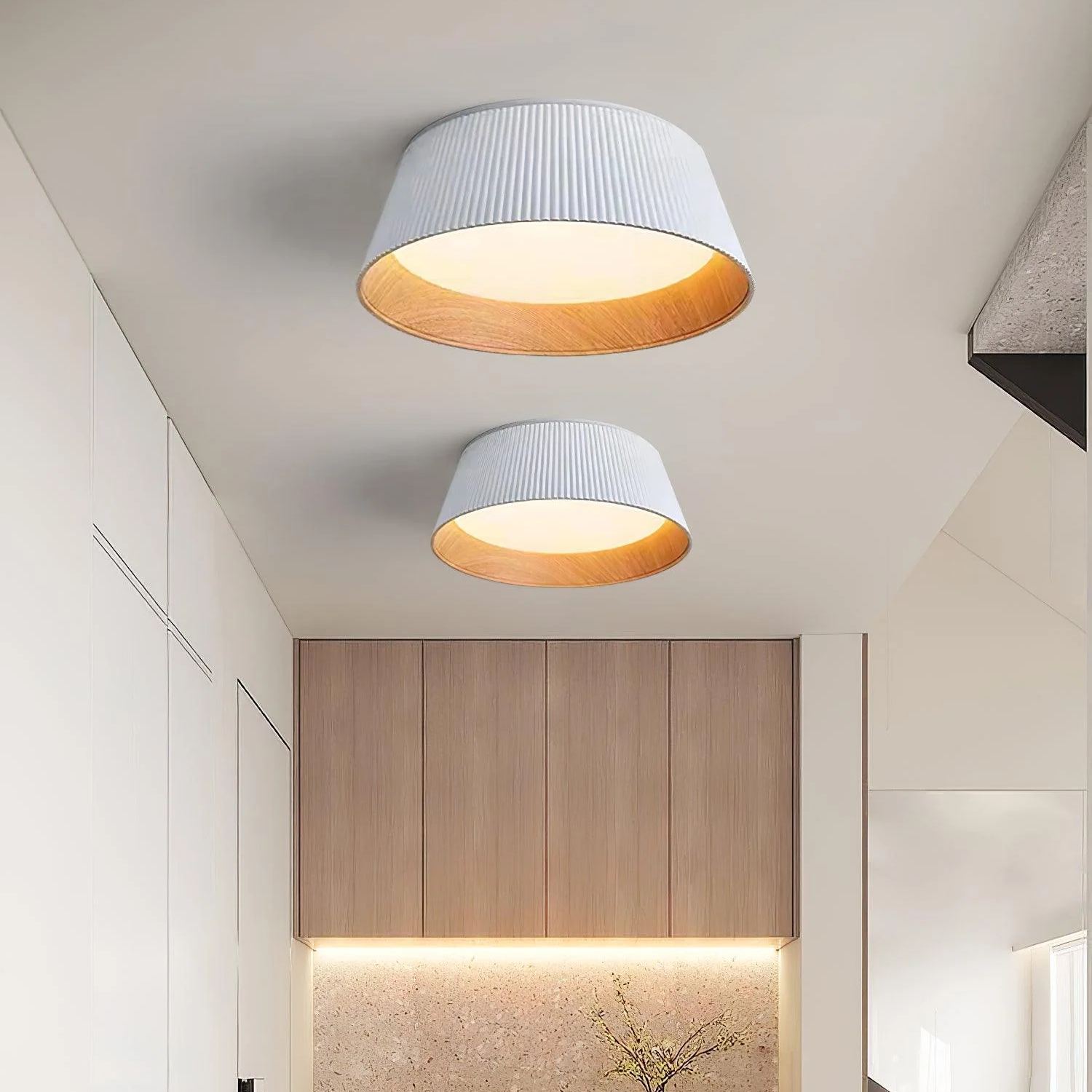Ozawa Moderne Minimalisme Rond Métal Plafonnier Chambre à Coucher Couloir