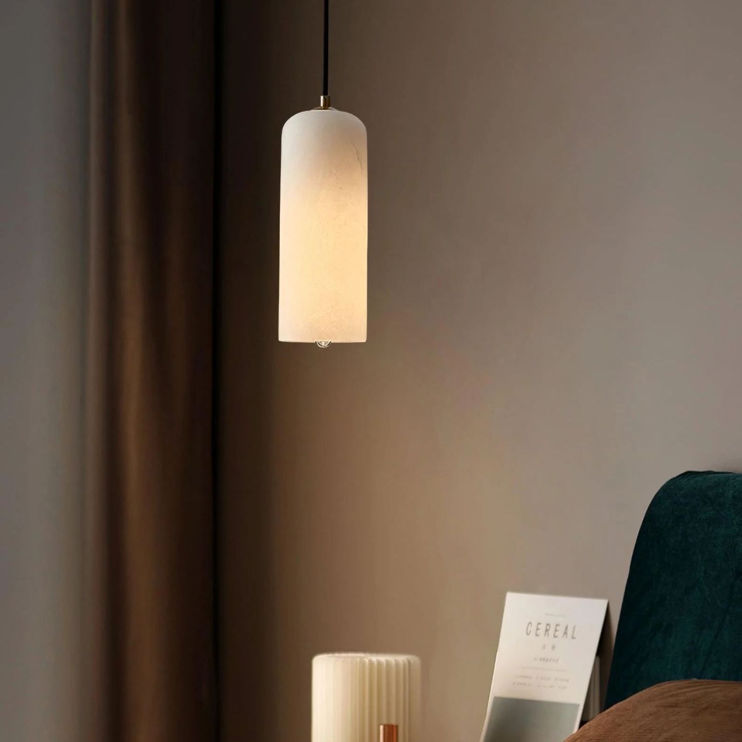Jade Minimalisme Métal Albâtre Suspensions Chambre à Coucher Salon