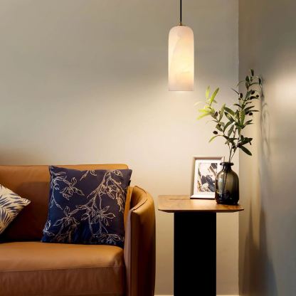 Jade Minimalisme Métal Albâtre Suspensions Chambre à Coucher Salon