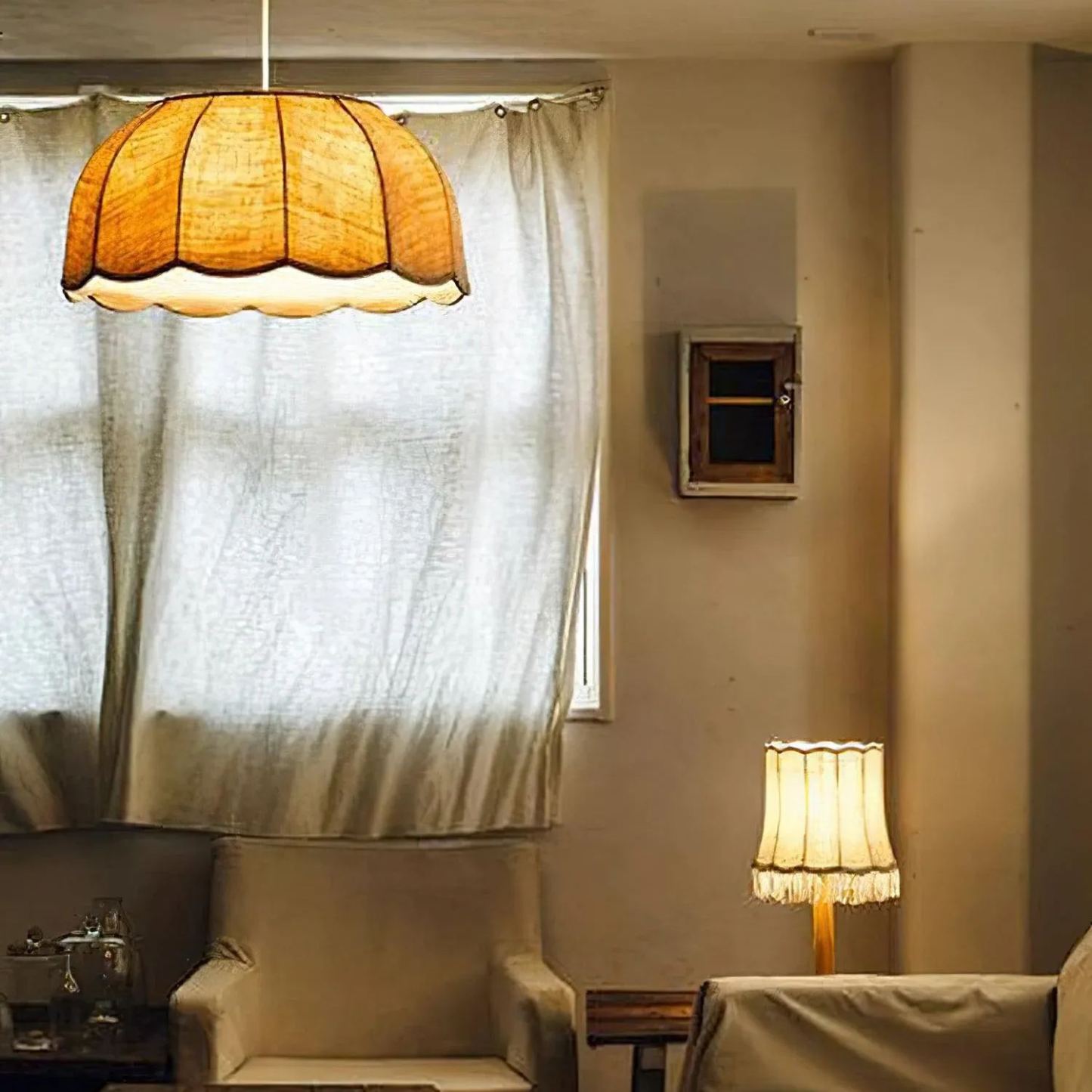 Renée Chalet Banane Feuille Tissu Suspensions Nuances Chambre à Coucher Salon
