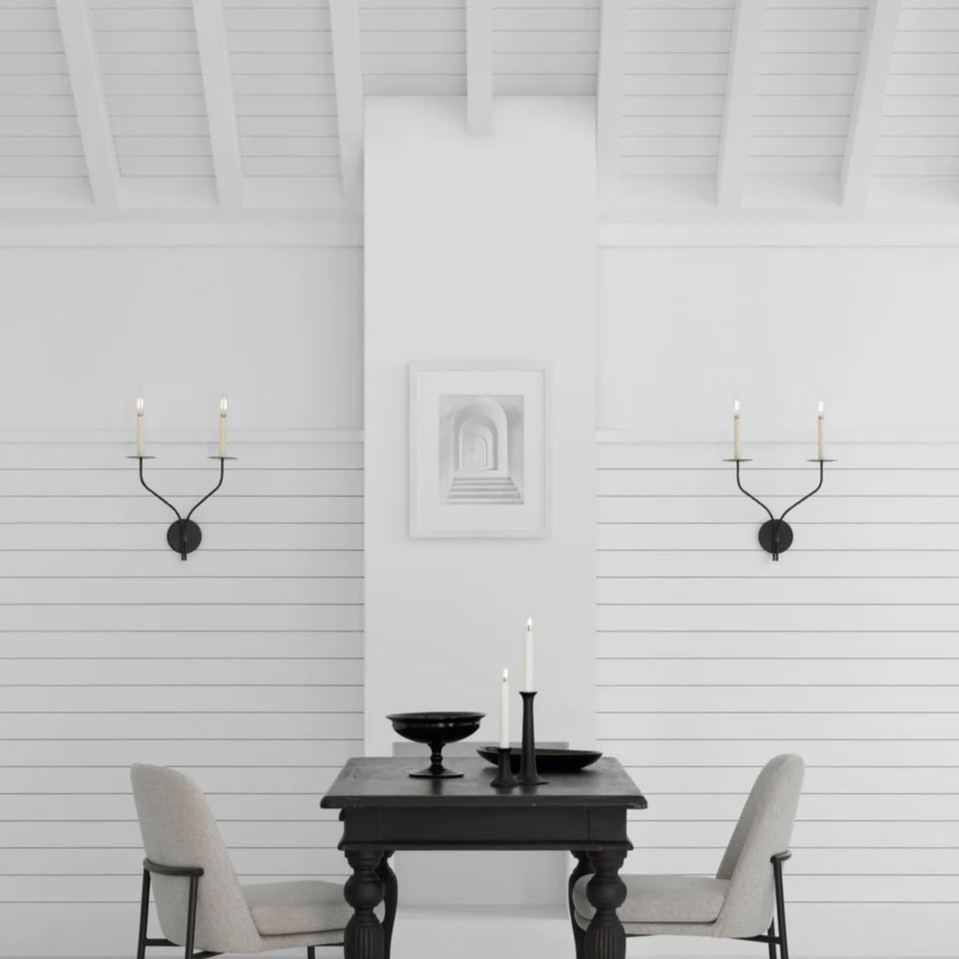 Alessio Vintage Candle Metal Wall Light Fixture Hallway Bedroom Bathroom