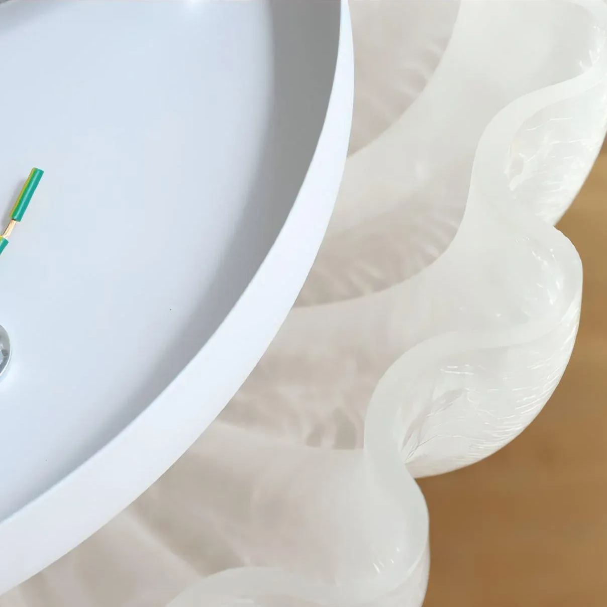 Quinn Moderne Rond Verre Plafonnier Nuances Chambre à Coucher Salon