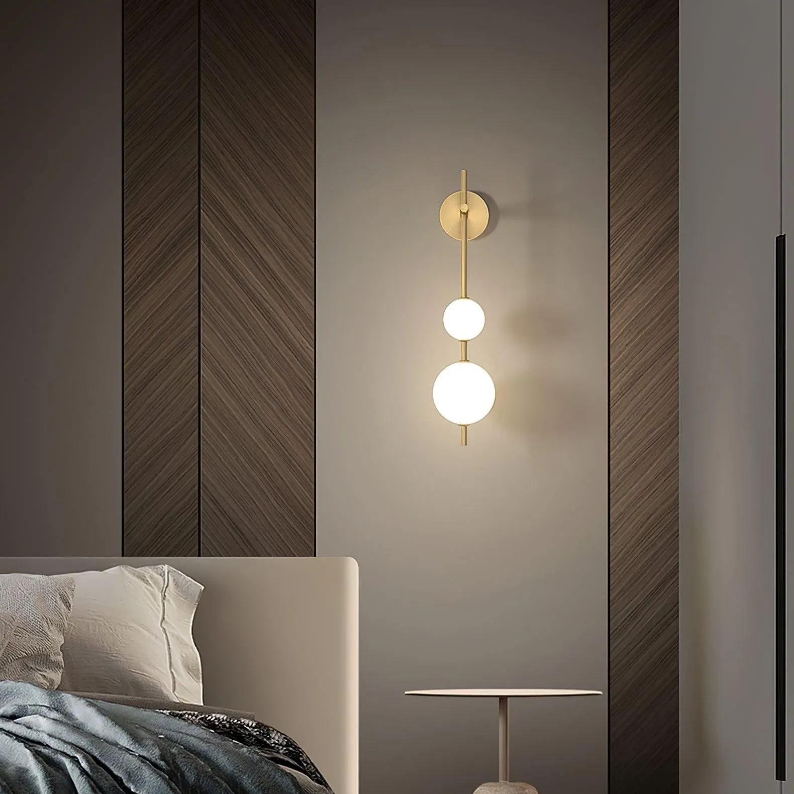 Edge Minimalisme Métal Verre Plastique Applique Murale Chambre à Coucher Salon