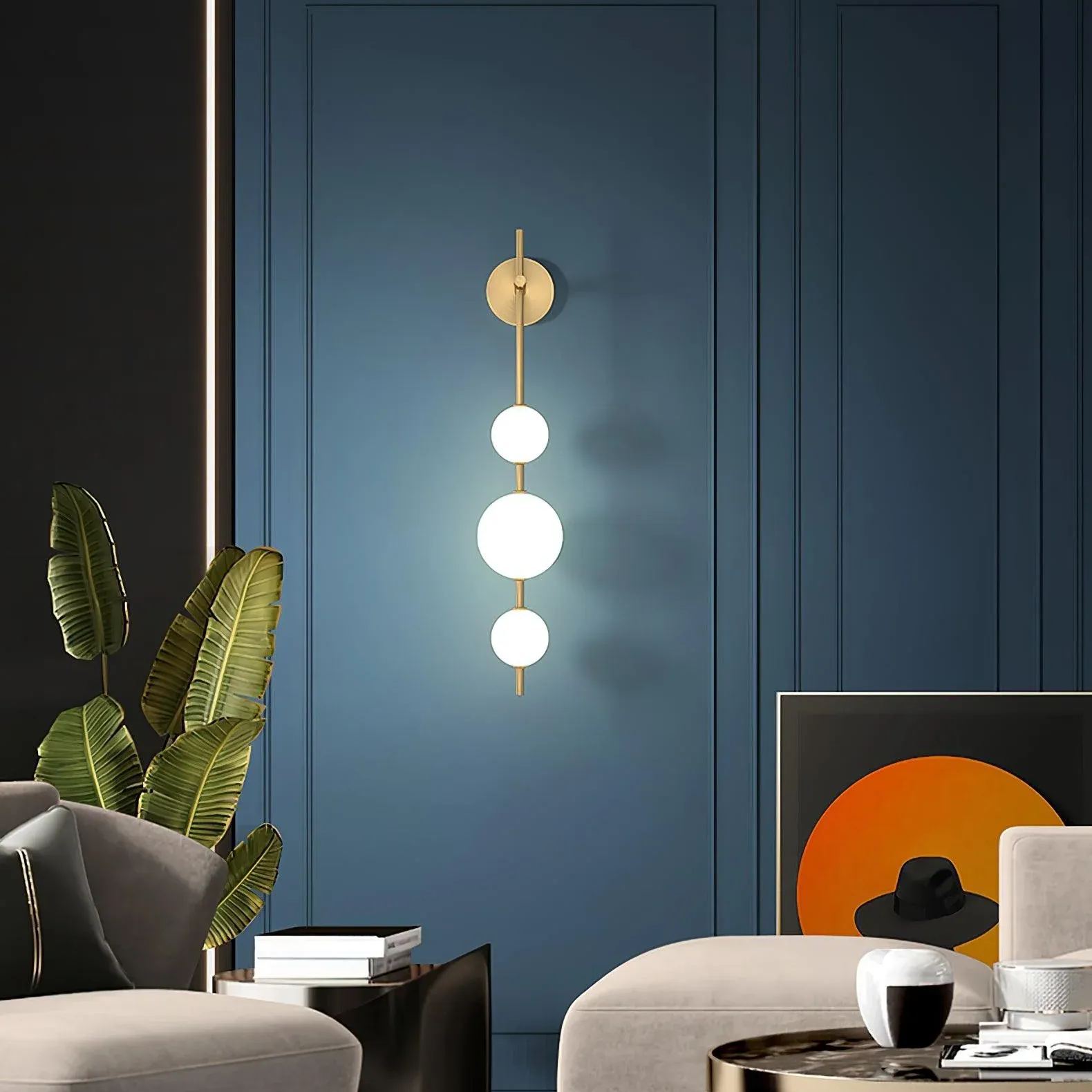 Edge Minimalisme Métal Verre Plastique Applique Murale Chambre à Coucher Salon