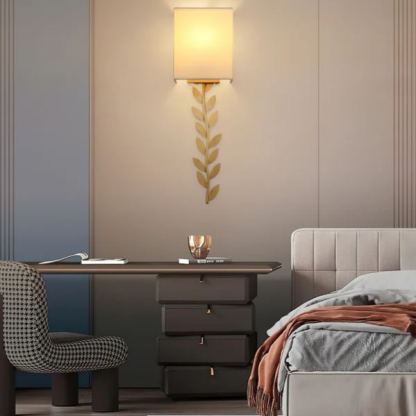 Valentina Moderne Minimalisme Applique Murale Métal Tissu Chambre Salle À Manger