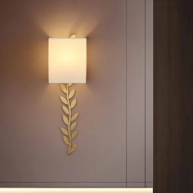 Valentina Moderne Minimalisme Applique Murale Métal Tissu Chambre Salle À Manger