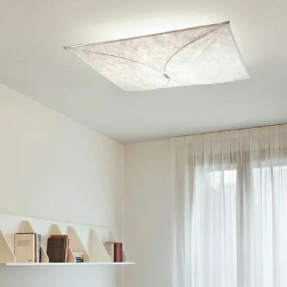 Ozawa Naturel Papier Métal Blanc Applique murale Salle à Manger Chambre