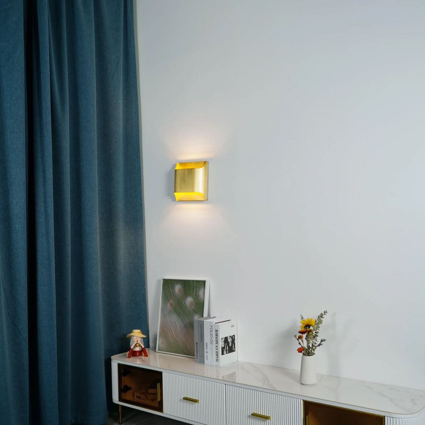 Orr Ancien Industriel Carré Métal Applique Murale Chambre à Coucher Couloir Salle de Bain