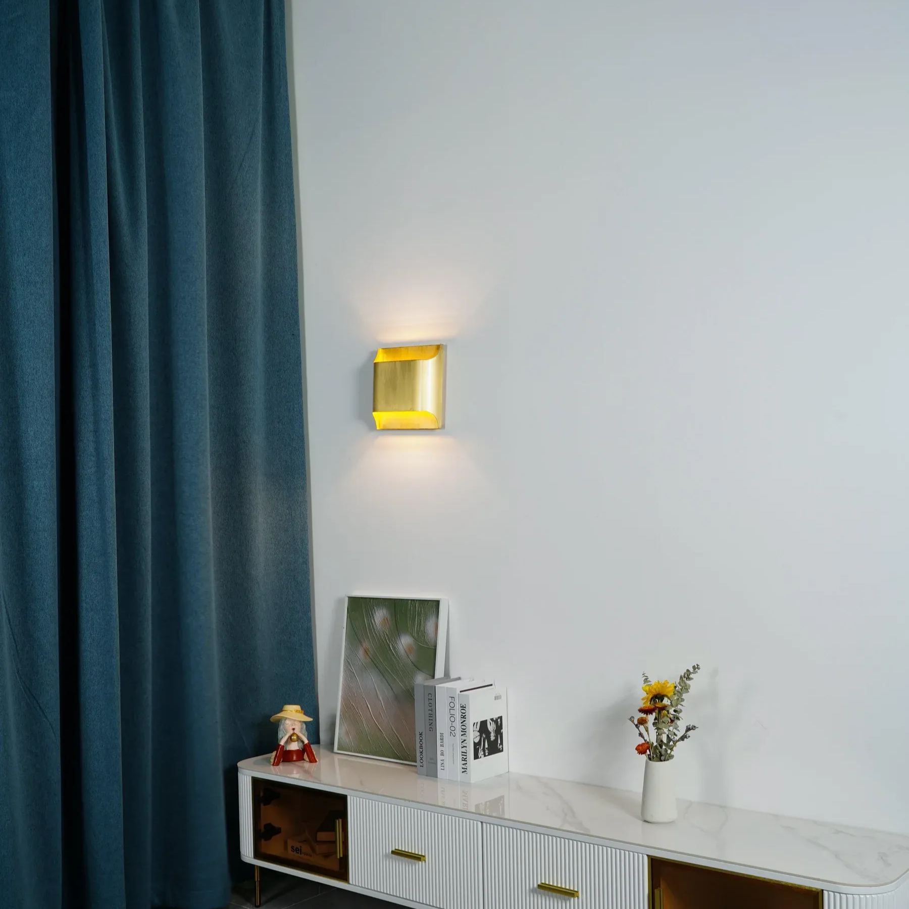 Orr Ancien Industriel Carré Métal Applique Murale Chambre à Coucher Couloir Salle de Bain
