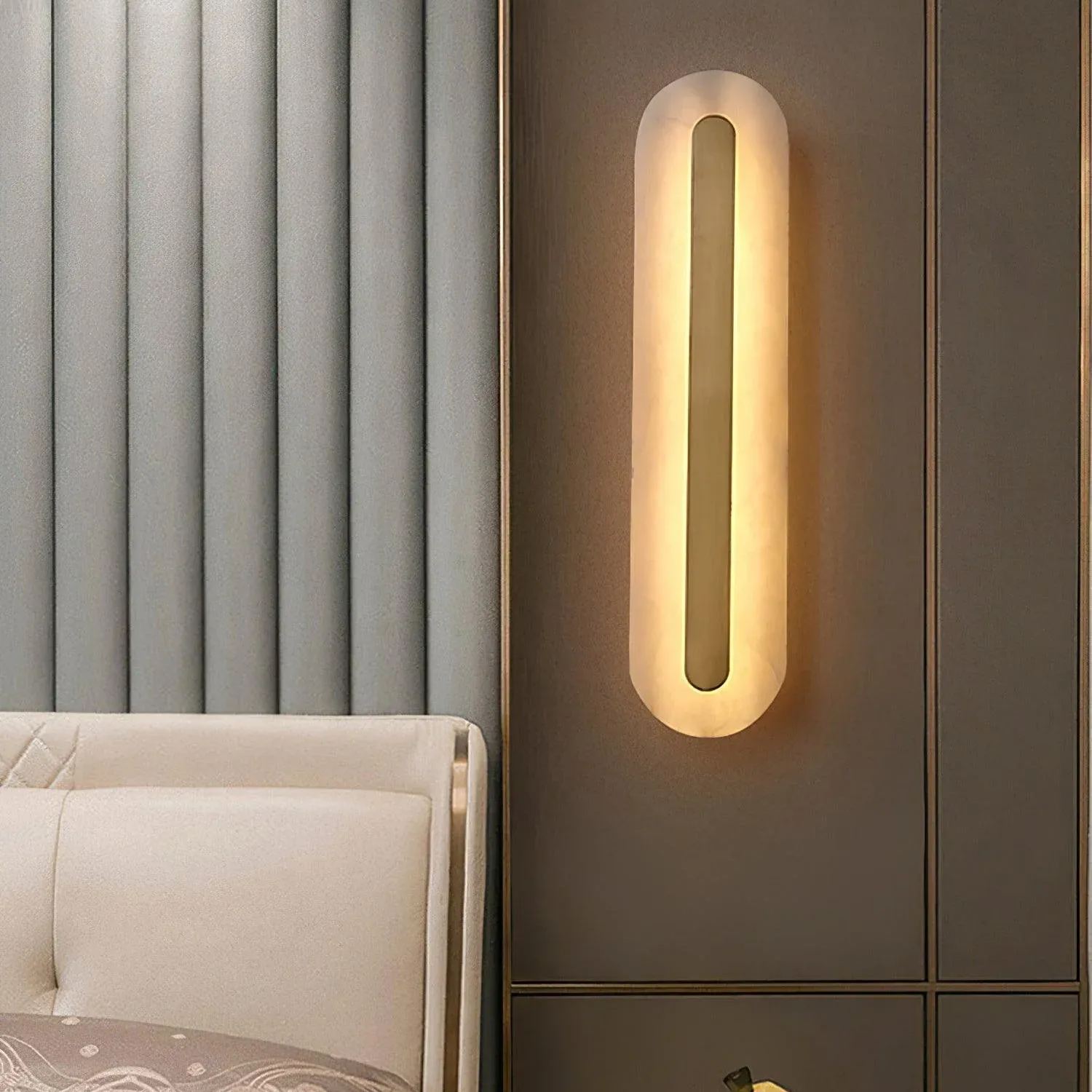 Jade Moderne Arrondi Albâtre Applique Murale Chambre à Coucher Couloir Salon