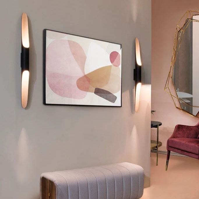 Orr Moderne Minimalisme Long Métal Applique Murale Salon Chambre à Coucher Couloir