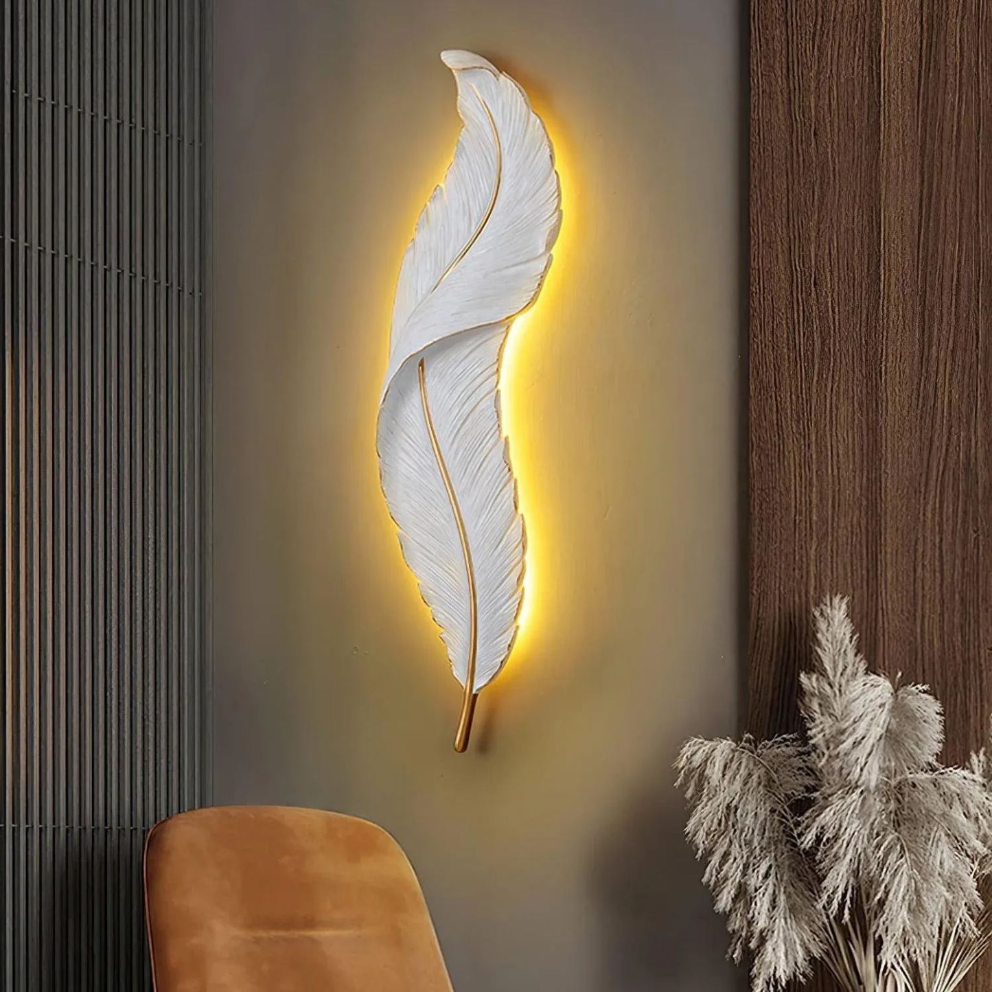 Ozawa Naturel LED Résine Applique Murale Salle à Manger Chambre à Coucher