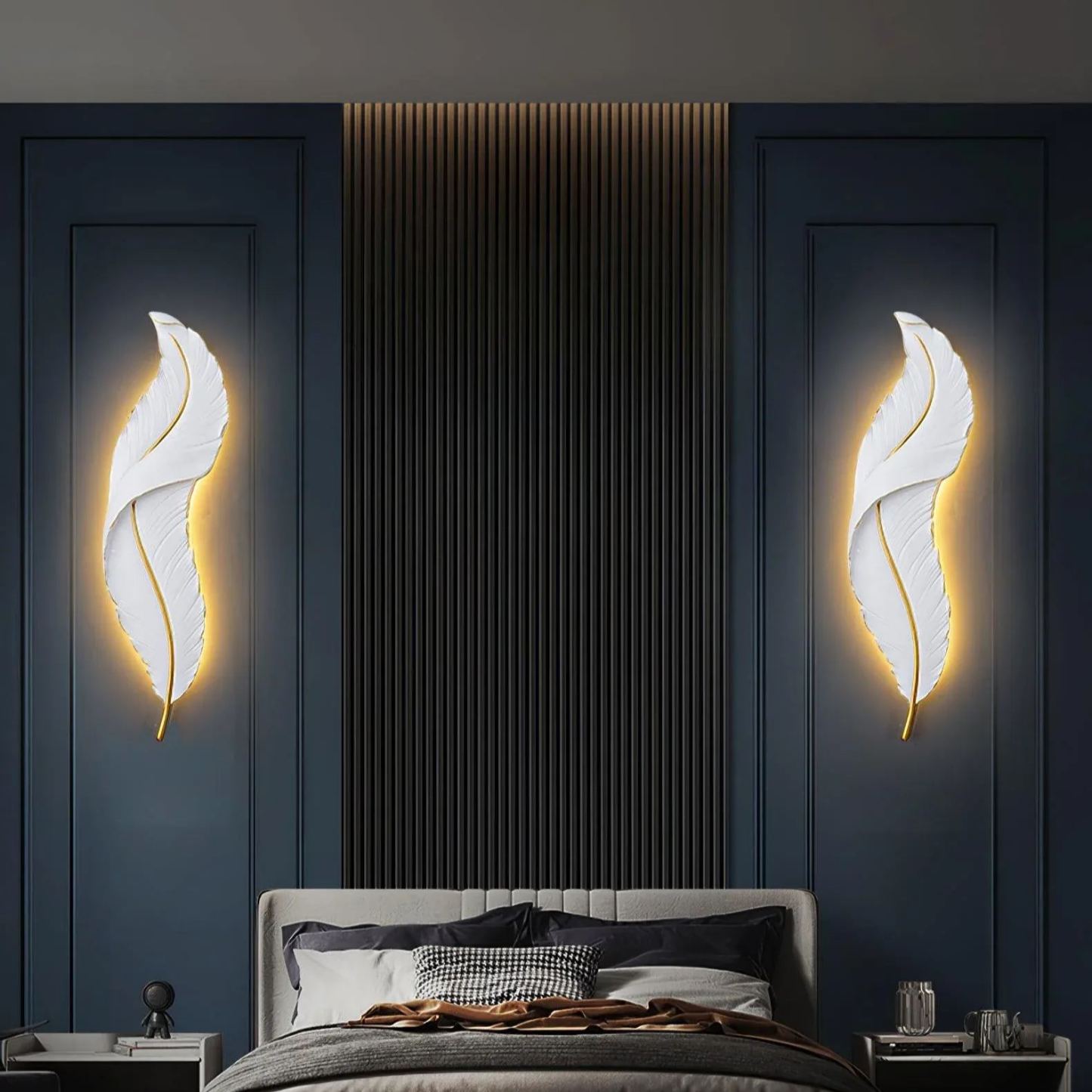 Ozawa Naturel LED Résine Applique Murale Salle à Manger Chambre à Coucher