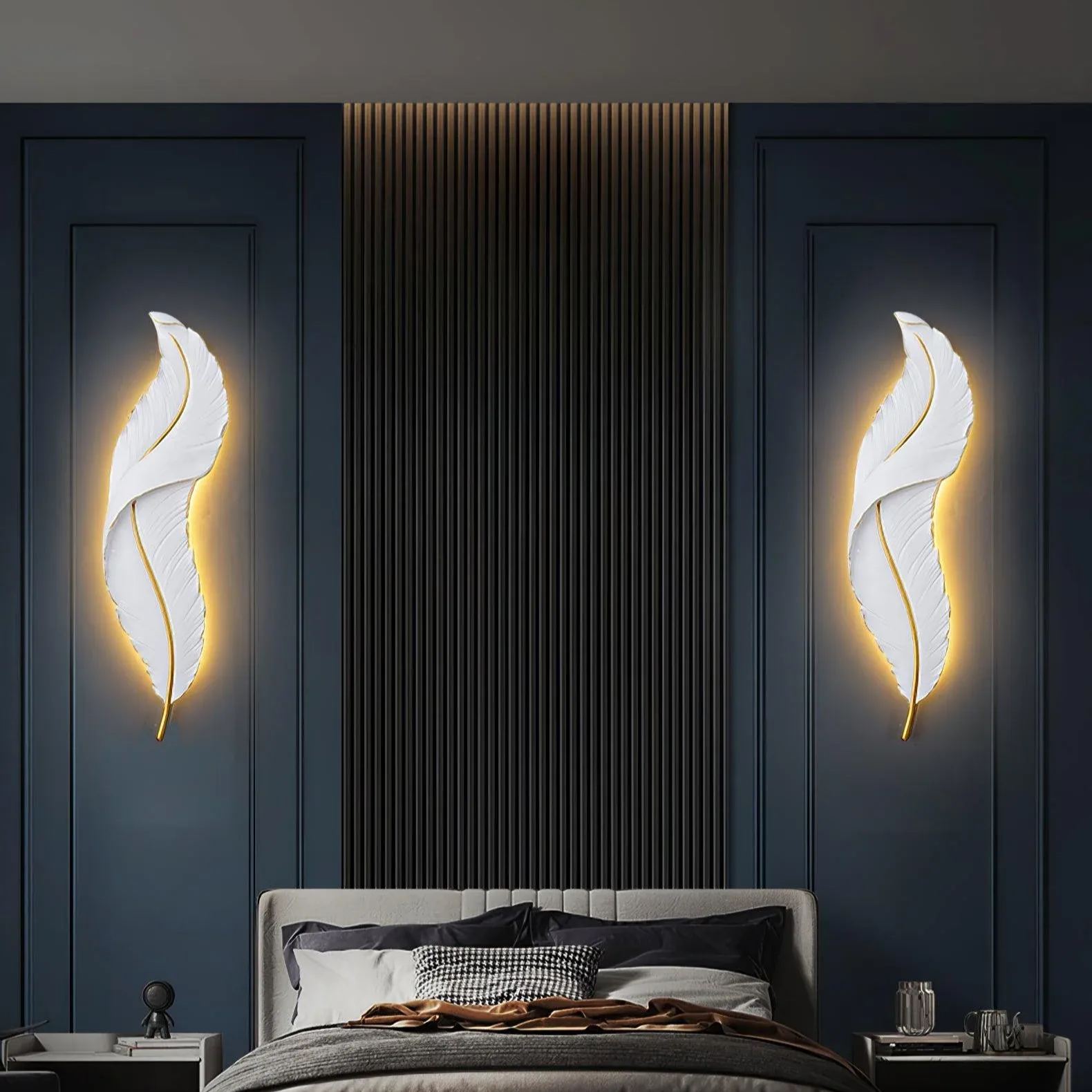 Ozawa Naturel LED Résine Applique Murale Salle à Manger Chambre à Coucher