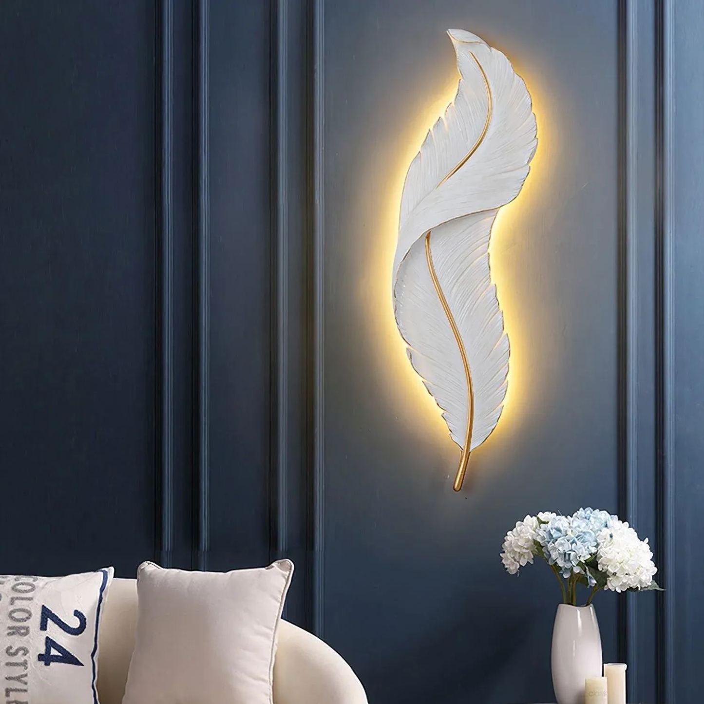 Ozawa Naturel LED Résine Applique Murale Salle à Manger Chambre à Coucher