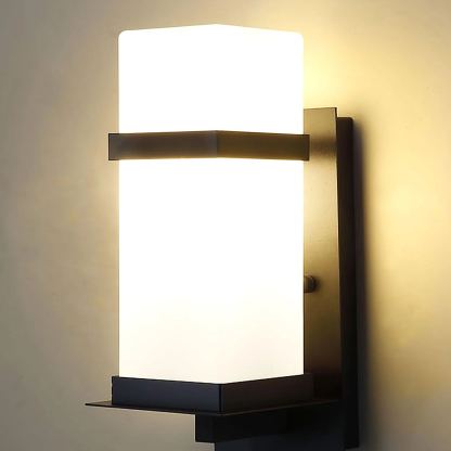 Edge Urbain Verre Métal Applique Murale Jardin Parc Étanche