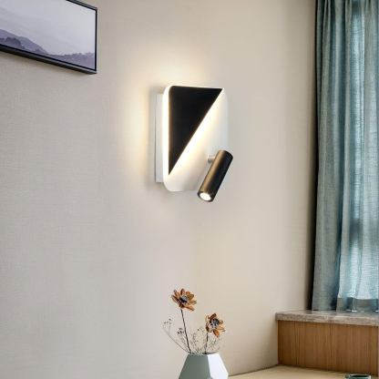 Edge Minimalisme Métal Noir Blanc Applique Murale Salle à Manger Chambre à Coucher