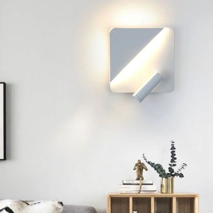 Edge Minimalisme Métal Noir Blanc Applique Murale Salle à Manger Chambre à Coucher