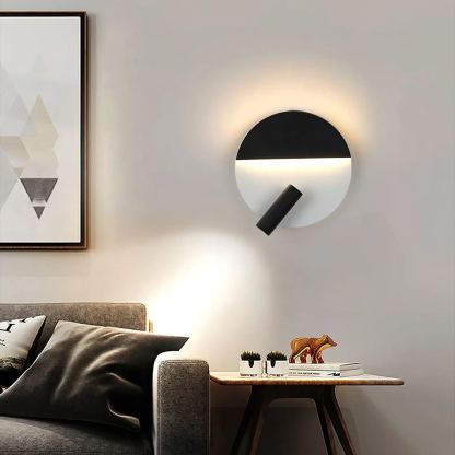 Edge Minimalisme Métal Noir Blanc Applique Murale Salle à Manger Chambre à Coucher