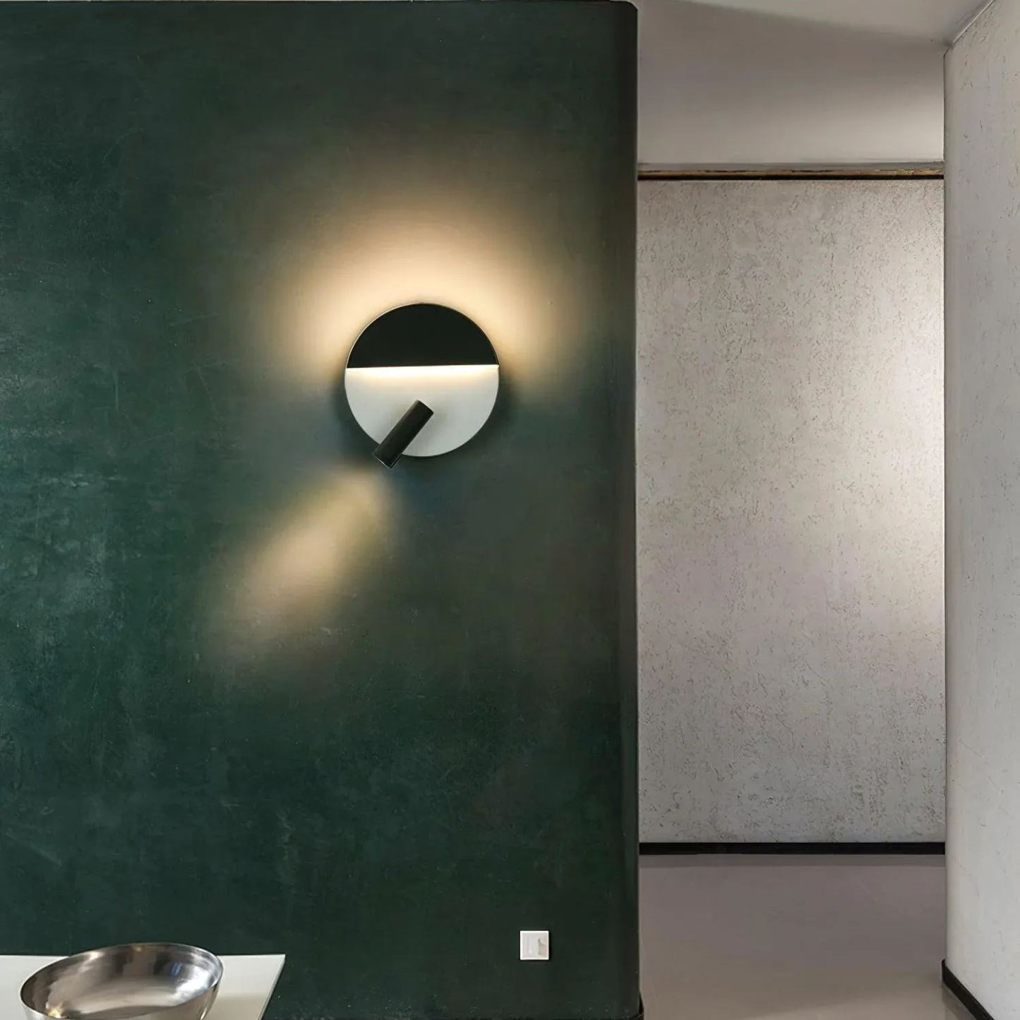 Edge Minimalisme Métal Noir Blanc Applique Murale Salle à Manger Chambre à Coucher