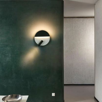 Edge Minimalisme Métal Noir Blanc Applique Murale Salle à Manger Chambre à Coucher