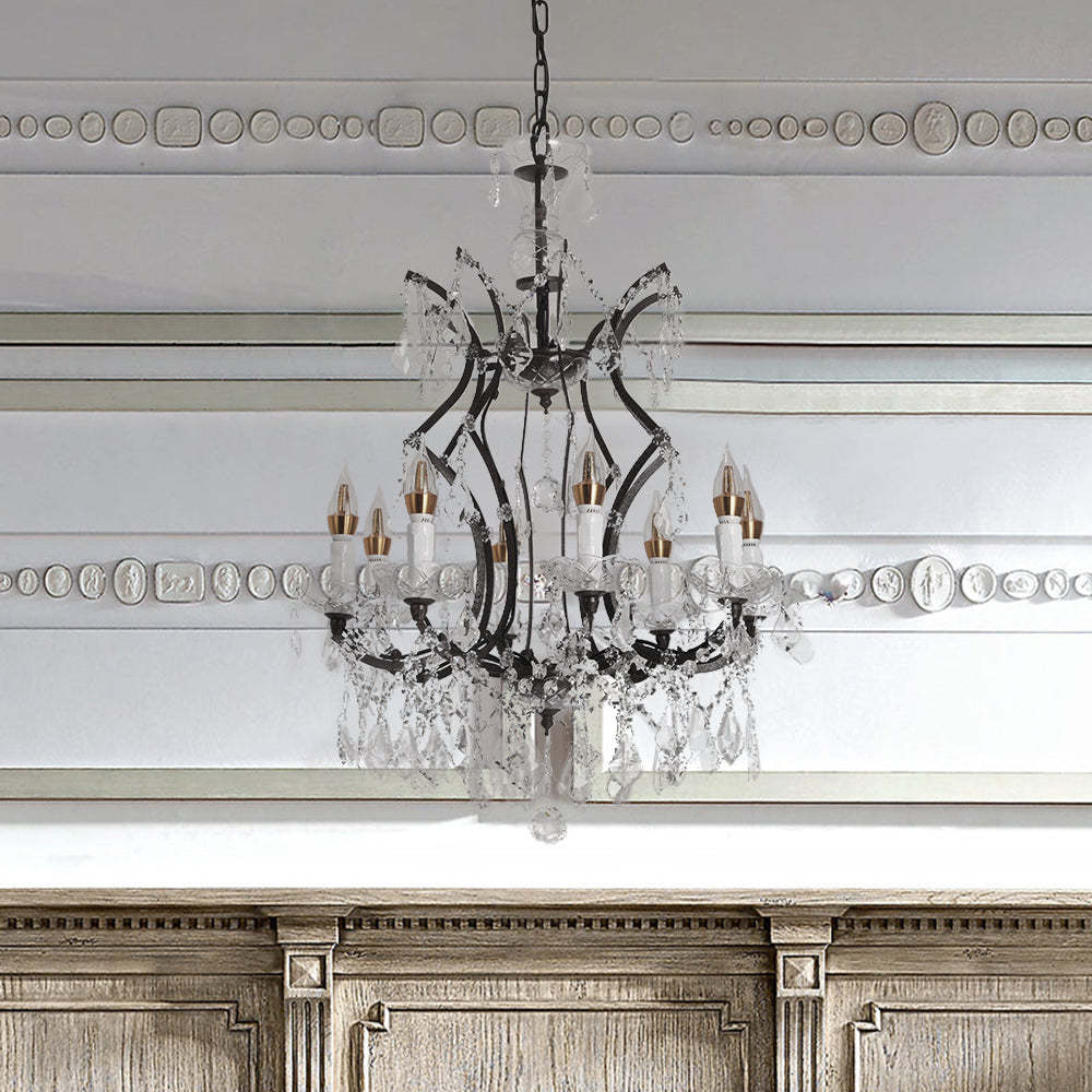 Silva Lustre décoratif Moderne, Métal/Cristal, Rouille, Salon
