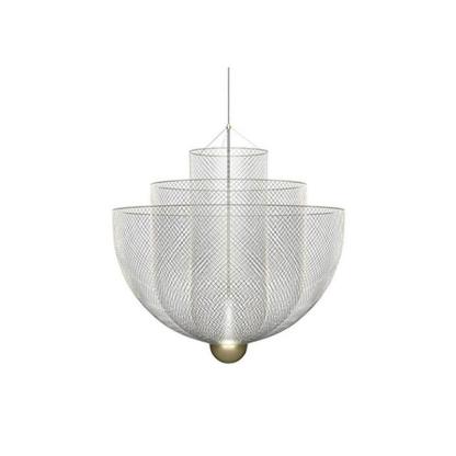 Alessio Unusual Metal Chrome Gold Pendant Light Bedroom Living Room