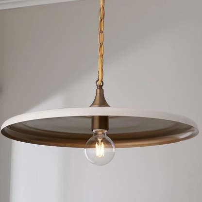Alessio Industrie Vintage Métal LED Suspension Blanc/Noir/Or Salon