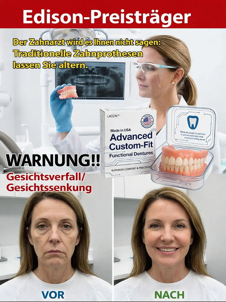 😁Kosmetisches Zahnprothesen-Pflegeset: In nur 3 Sekunden eingesetzt, weich und komfortabel, reizt den Mund nicht.