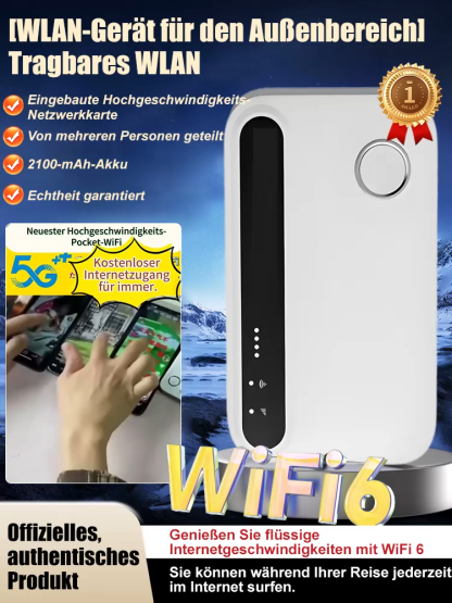 【💥50 % RABATT】🛜 Tragbarer WLAN-6-Satellitenrouter 🛰️ Lebenslange kostenlose Monatsgebühren, unbegrenztes Datenvolumen 💫