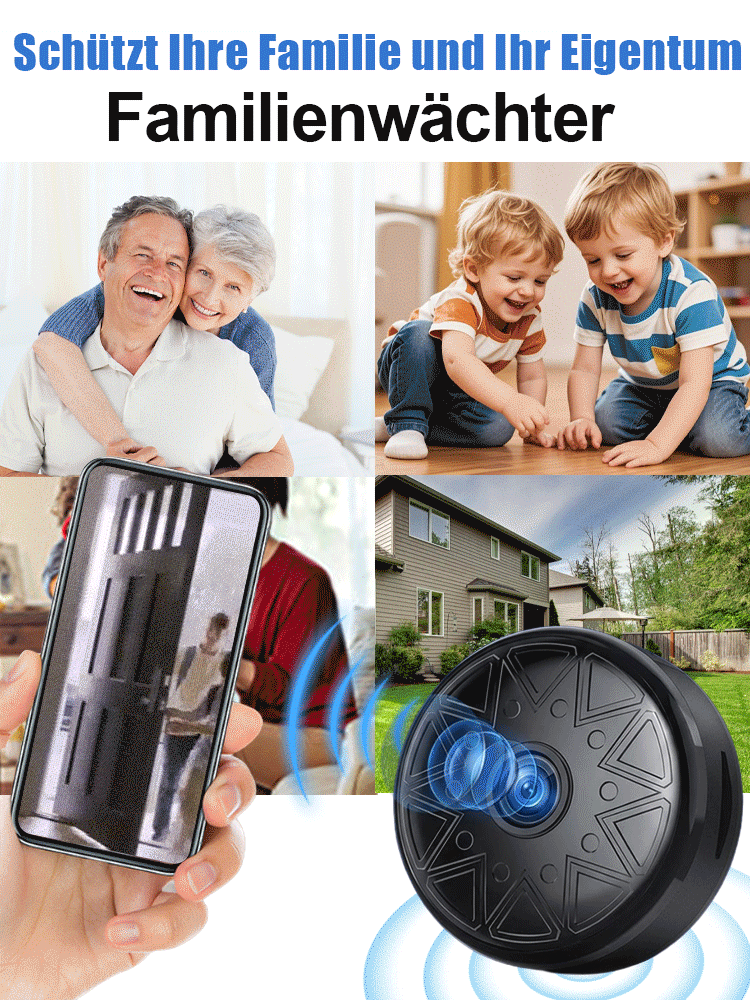 📹 Mini-Smart-WLAN-Kamera mit Magnetbefestigung, HD-Fernüberwachung, sofortige magnetische Installation
