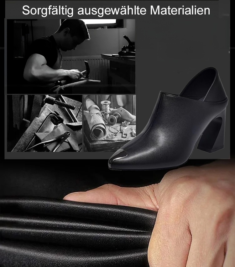 High Heels mit spitzen Hufen und zwei Paar High Heels tragen